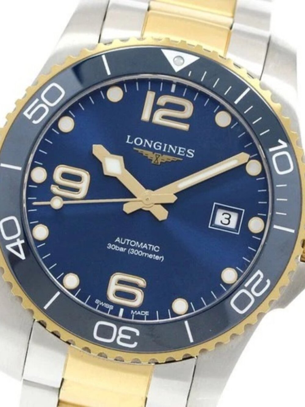 LONGINES Hydro Conquest L3.781.3 Date blue Dial Automatic Men's Watch_970485